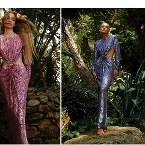 The New Arrivals by Ilkyaz Ozel Sequin Gown Dress